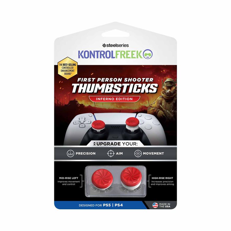 STEELSERIE Kontrolfreek Fps Inferno Redwht Kit Ps5 6150-PS5-image 4