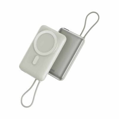 BAZIC Gopower Fusion Mag 10k, Magsafe Powerbank With Built-in Usb-c Cable - Pebble FUS-MAG10K-PEB