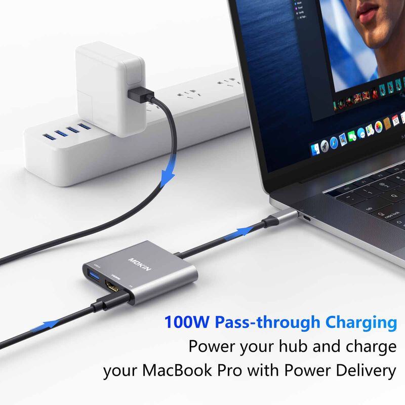 MOKIN 3 In 1 Multiport Usb-c To Hdmi+usb3.0+pd Charging Hub MK-MOUC1901-image 9
