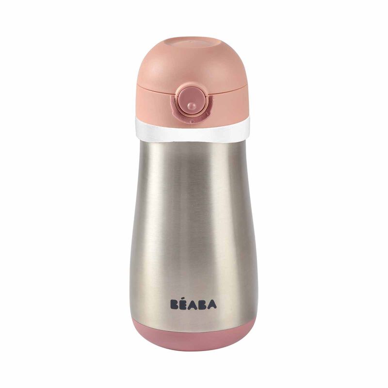 BEABA Spout Bottle 350ml - Pink (online) STAINLESS STEEL-image 1