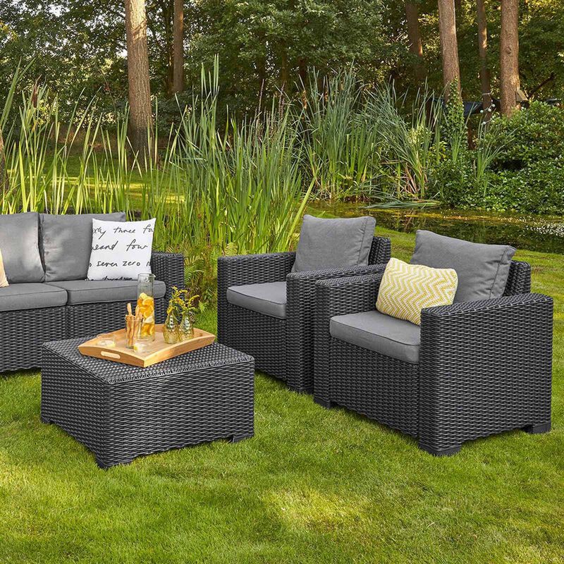 ALLIBERT California Armchair Set Of 2 Graphite D-AB-21-1561-image 2