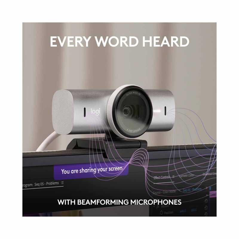 LOGITECH Mx Brio 4k Ultra Hd Webcam Pale Grey 960-001561-image 5