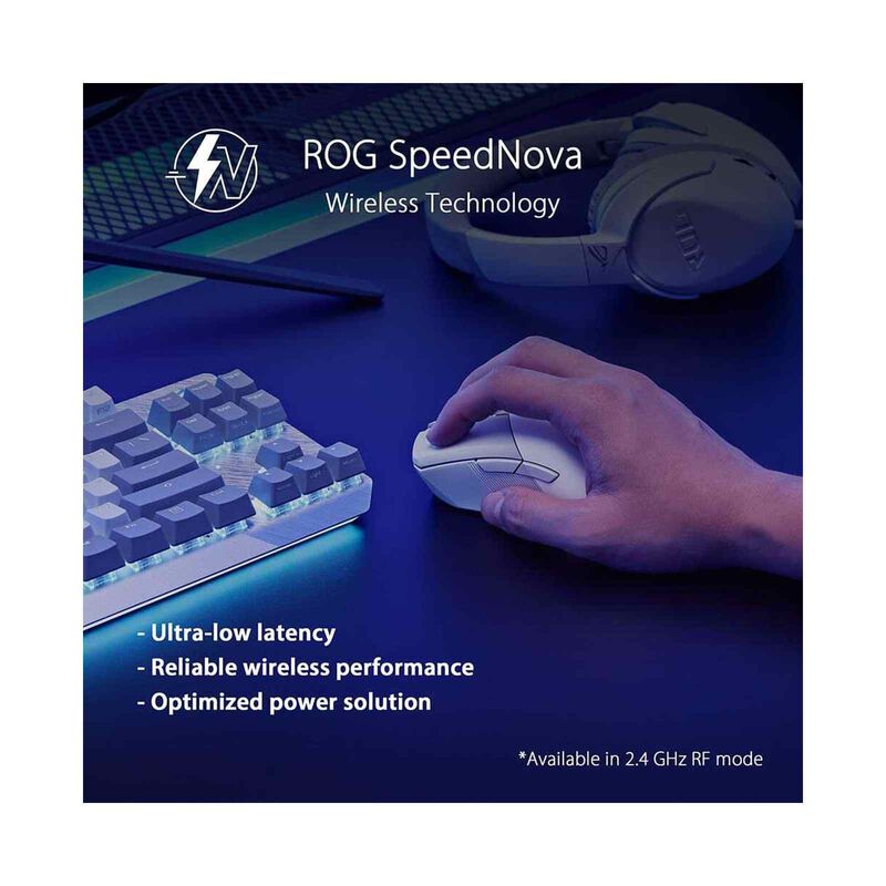 ASUS Rog P711 Gladius Iii Wireless Aimpoint Gaming Mouse - White ROG GLADIUS III WIRELESS AIMPOINT WHITE-image 6