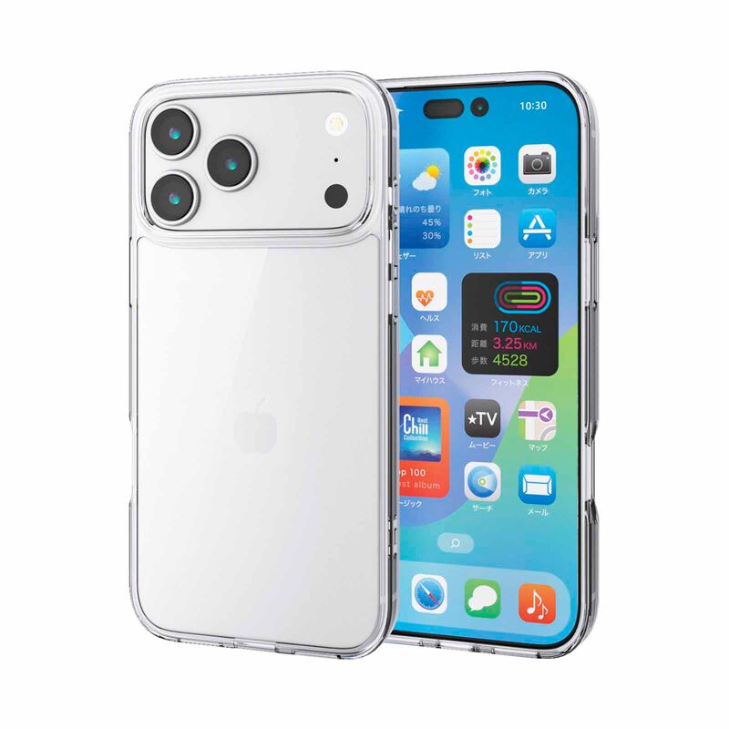 ELECOM Iphone 17 Pro Max Hybrid Case Glass Standard With Metal Ring PM-A25DHVCG1CR-image 3