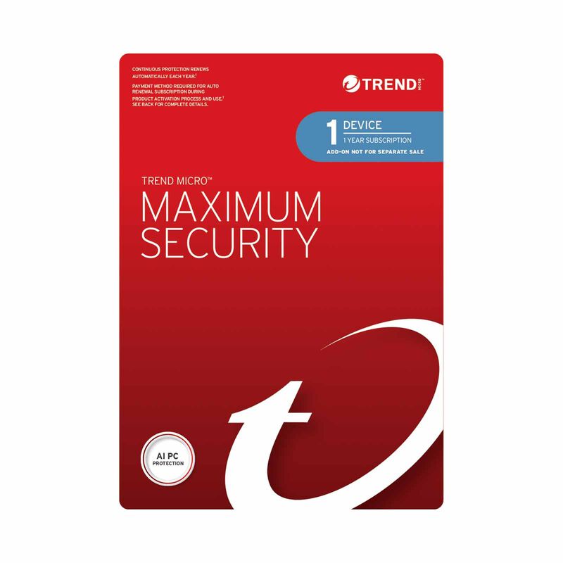 TREND MICR Maximum Security (1 Device) 1 Year Add On TICEM1070BA12-image 2