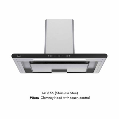 TURBO 90cm Chimney Hood + Dc Motor With Motion Sensor Control (excl. Install) T408-SS