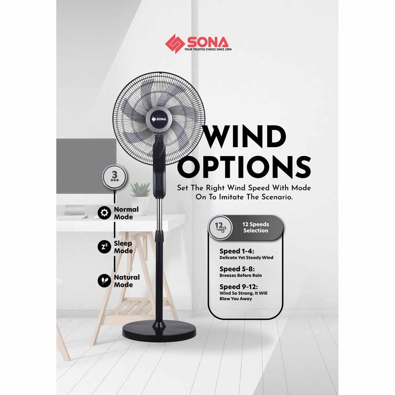 SONA 18 In Dc Stand Fan With Remote Control SFS1192DC-image 8