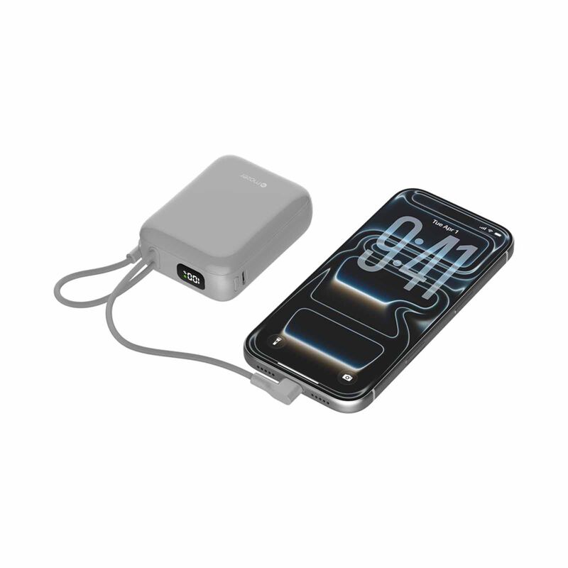 MAZER Powercharge Nano Duo 10,000mah Pd35w With Built-in C-cable X2 Powerbank - Grey M-PC35CC-GY-image 7