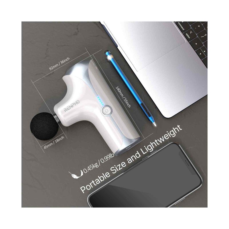 RENPHO Mini Massage Gun - White GM173 - WH-image 3