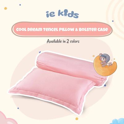 IE KIDS Ie Kids I Pillow + Bolster Case I Pink (oe) 7496 I PILLOW BOLSTER CASE I PINK