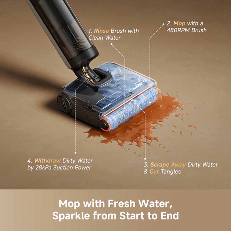 DREAME H16 Steam Wet & Dry Cordless Vacuum Cleaner DM-H16STM-GL-image 7