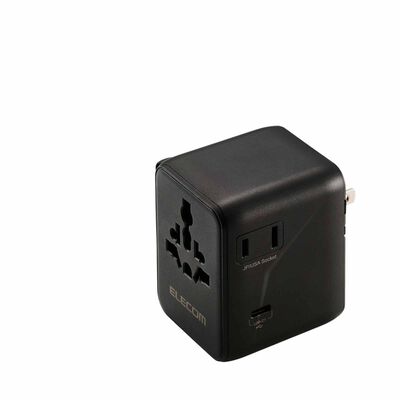 ELECOM 70w Travel Adapter 3c2a T-TA01-AS70BK