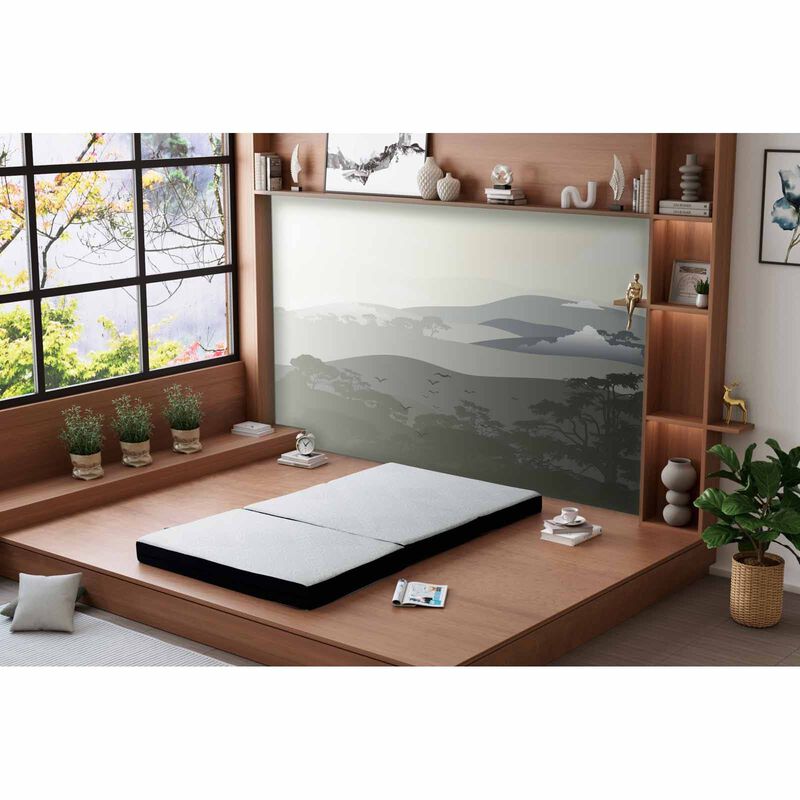 MAXCOIL Single 4 In Foldable Memory Foam Mattress MEFFO-image 10