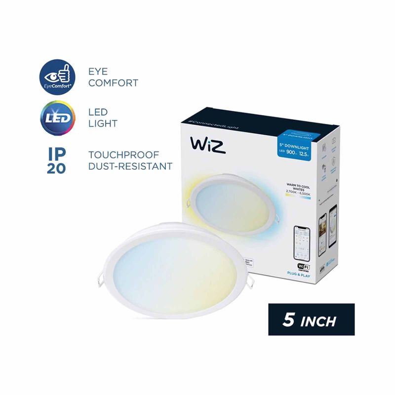 WIZ 5 Inch (12.5w) Recessed Downlight 125mm Rd White 929002647317-image 8