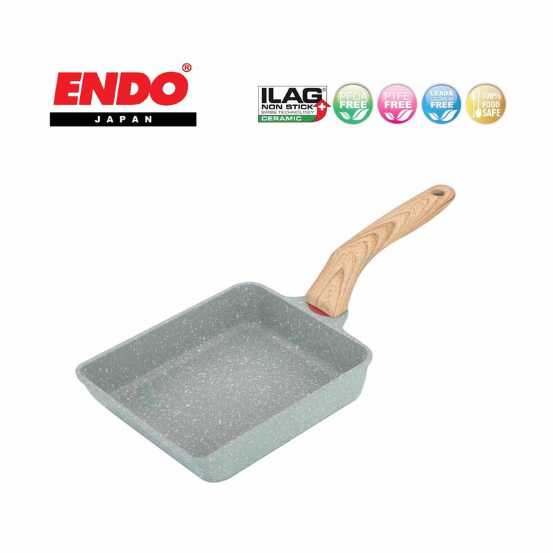 ENDO Tamagoyaki Omelette Pan - Green E-TOP1 - GREEN-image 1