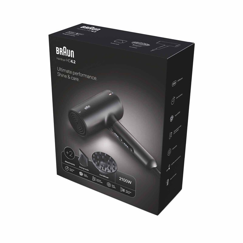 BRAUN Hair Dryer (2200w) - Motor Black HD 425-image 11
