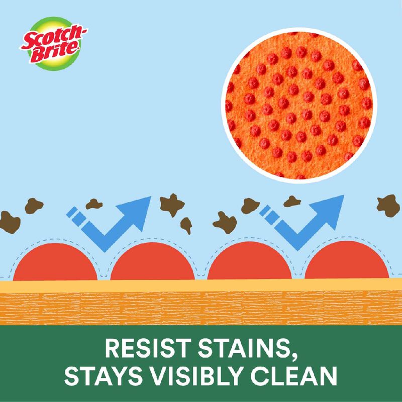 3M SCOTCHB Scotch-brite Scrub Dots Heavy Duty Sponge Sdhd-2 En SDHD-2 EN-image 4