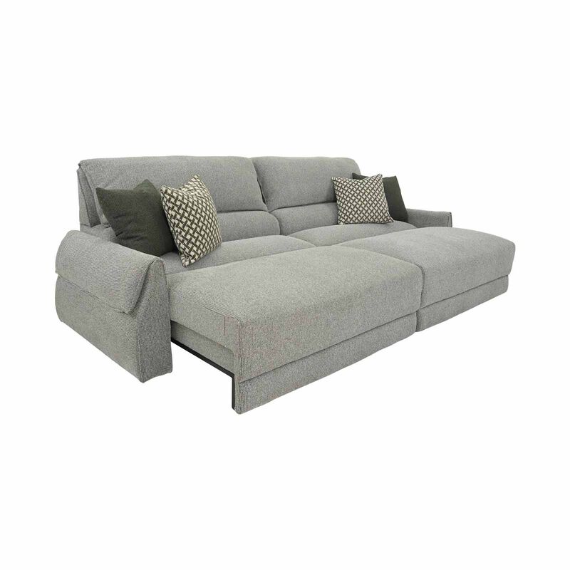 MUZE 3 Seater Sofa (fab) Electric Extendable Grey ELISA-image 6