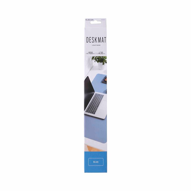 ELECOM Soft Leather Large Desk Mat Blue MP-DM04LBU-image 2