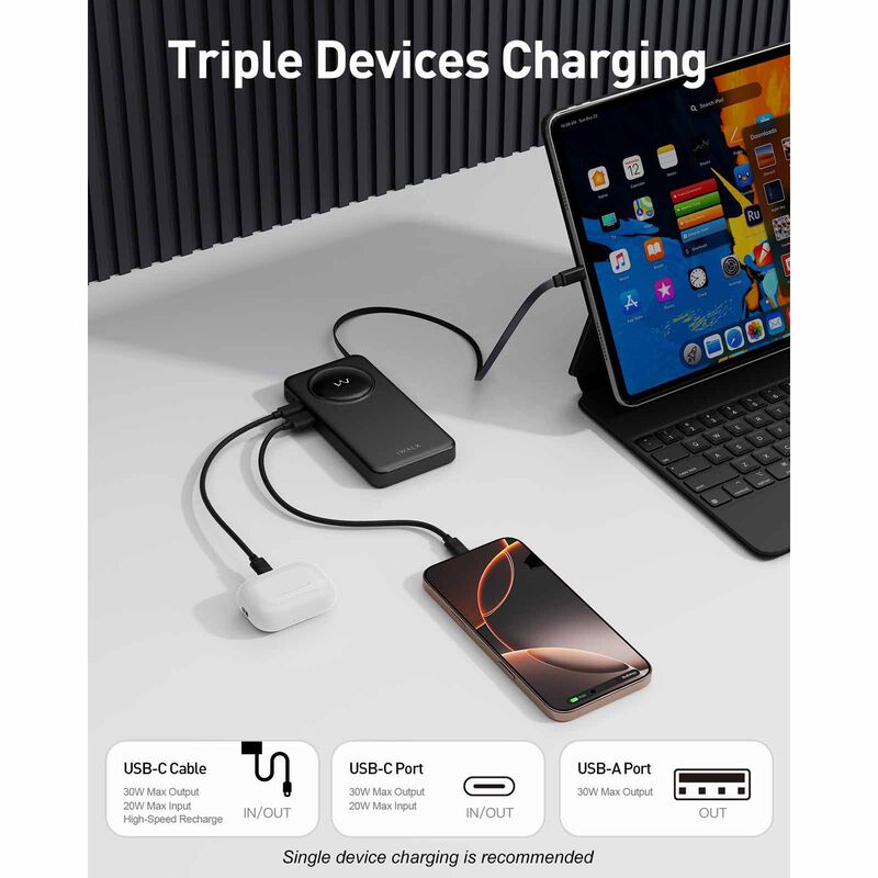 IWALK Linkpod Reel Pd 30w With Retractable Type-c Cable (10,000mah) Black LPR003C-001A-image 6