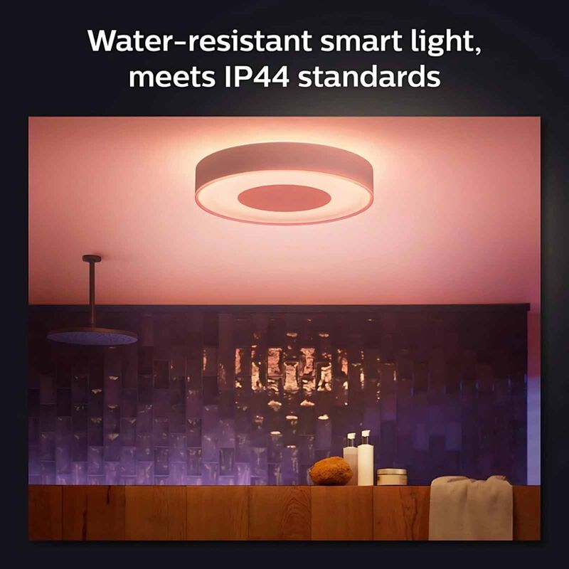 PHILIPS HU White And Color Ambiance Xamento Large Ceiling Lamp White 52.5w 3700 Lm (size: 425 X 425 X 84 Mm) Ip 915005997901-image 5