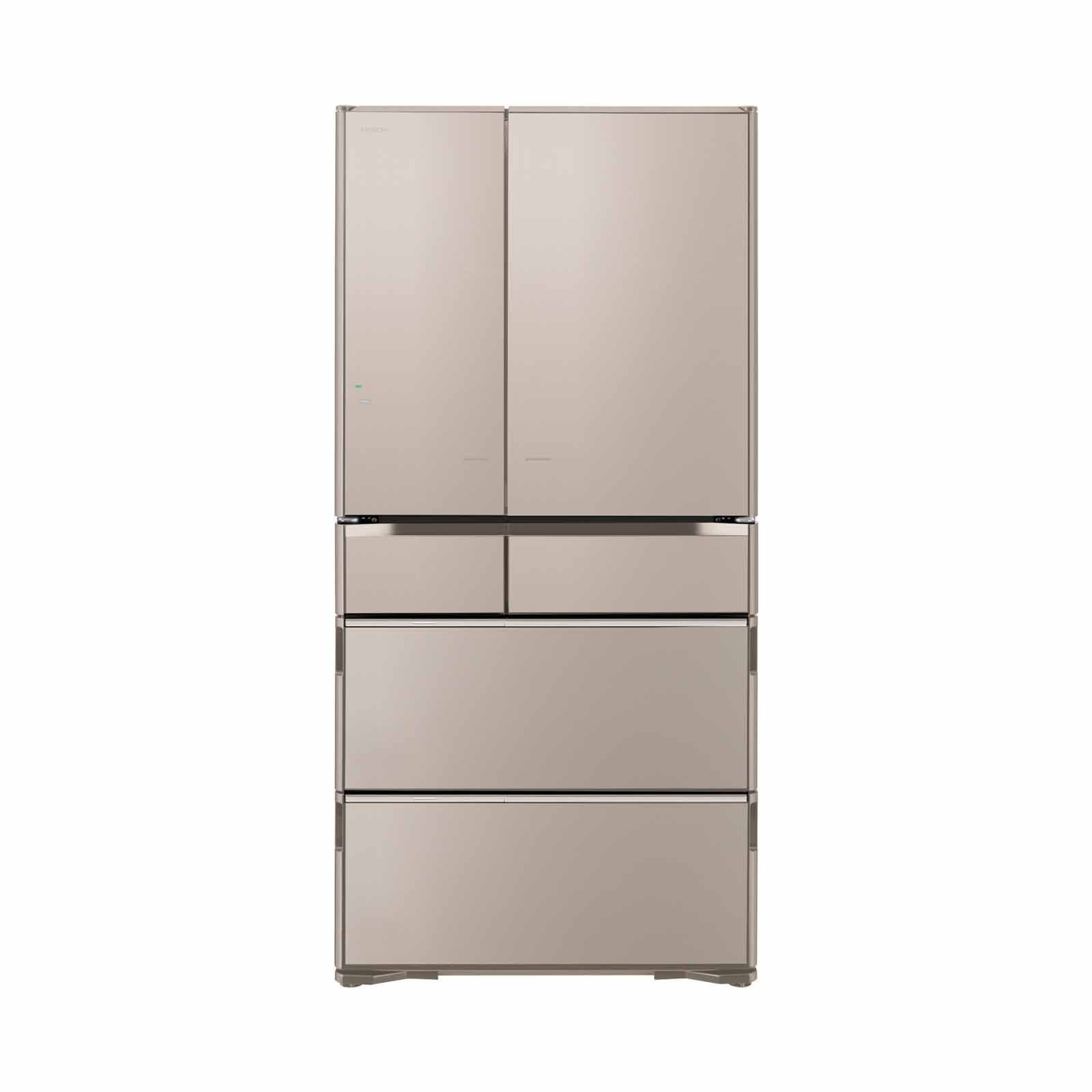 Shop HITACHI 6 Door Fridge (729l) - Crystal Texture Champagne R