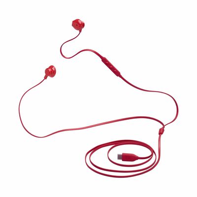 JBL Wired Hi-res Earbud Headphones TUNE 305C USB-C RED