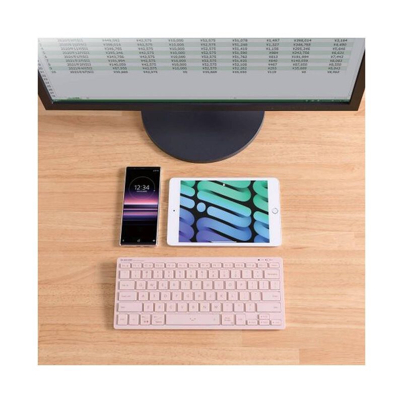 ELECOM Bluetooth Mini Keyboard Pink TK-FBP102PF-EN-image 4