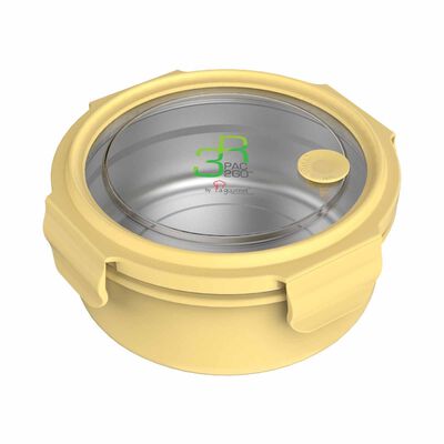 LA GOURMET 1000ml Rectangular Stainless Steel Canister - Yellow LGPG397744