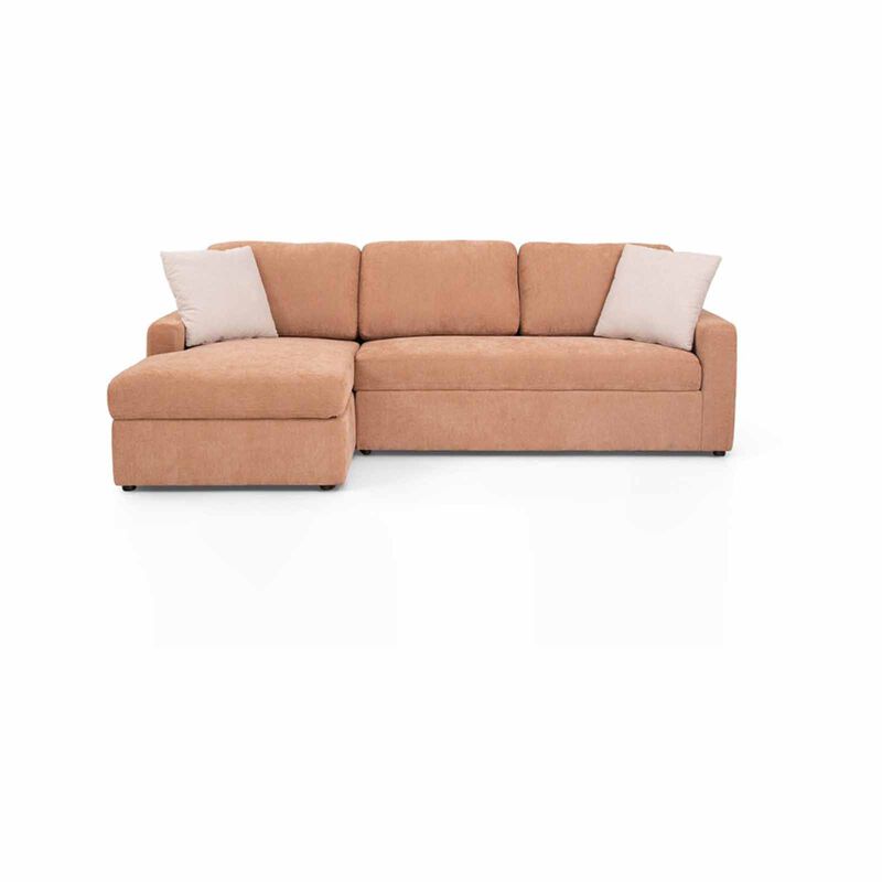 MUZE L Shaped Storage (fab) Left Cat A Light Brown Fabric Sofa HARPER-image 1