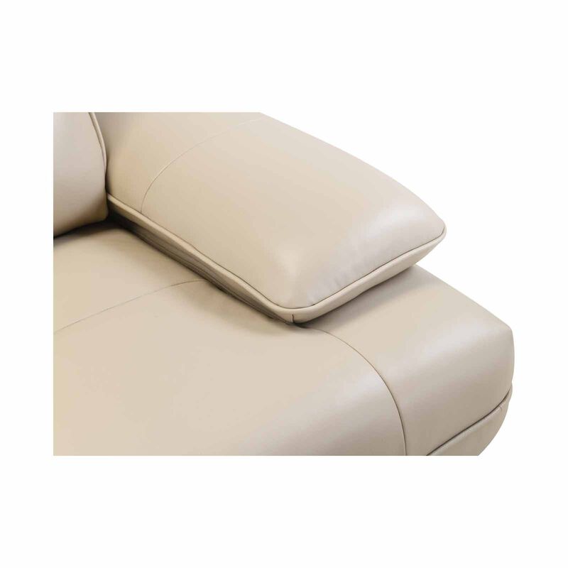 MUZE 3pcs Modular Set W Wireless Charging (fl) Cat13 Khaki Full Leather Sofa OLWEN-image 5