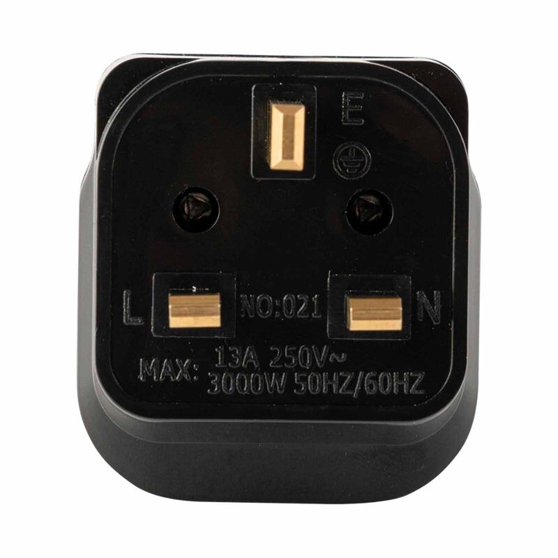 MORRIES Travel Adaptor With Neon Light Black MS-3106N-BK-image 3
