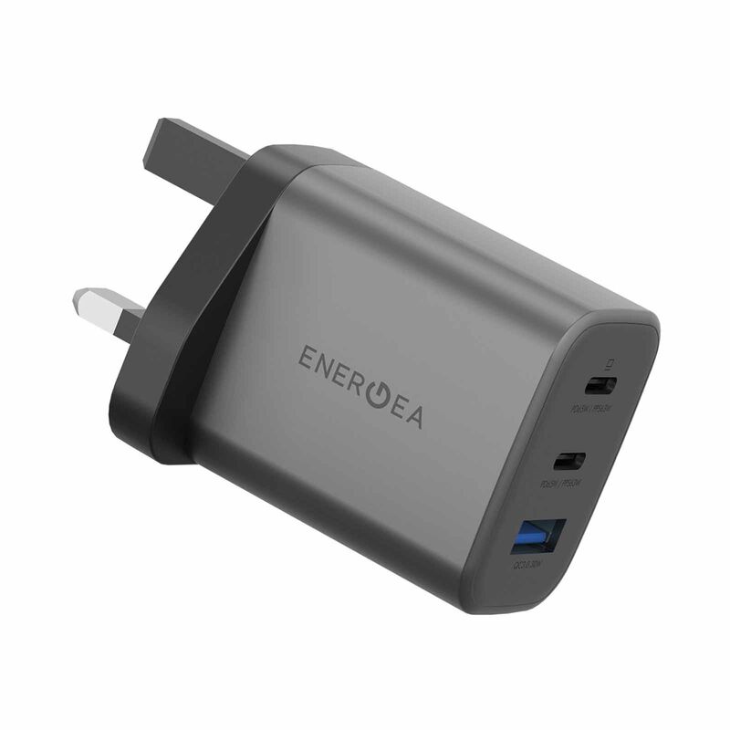 ENERGEA Ampcharge Gan65, 2c1a Pd/pps/qc3.0 Wall Charger,65w (uk) - Gunmetal CHR-AC-GAN65UK-image 3