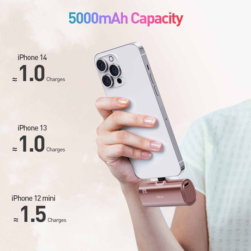IWALK Linkpod X 5000mah 20w Fast Charge Pink (made For Iphone) LPX001-013A-MFI-image 6