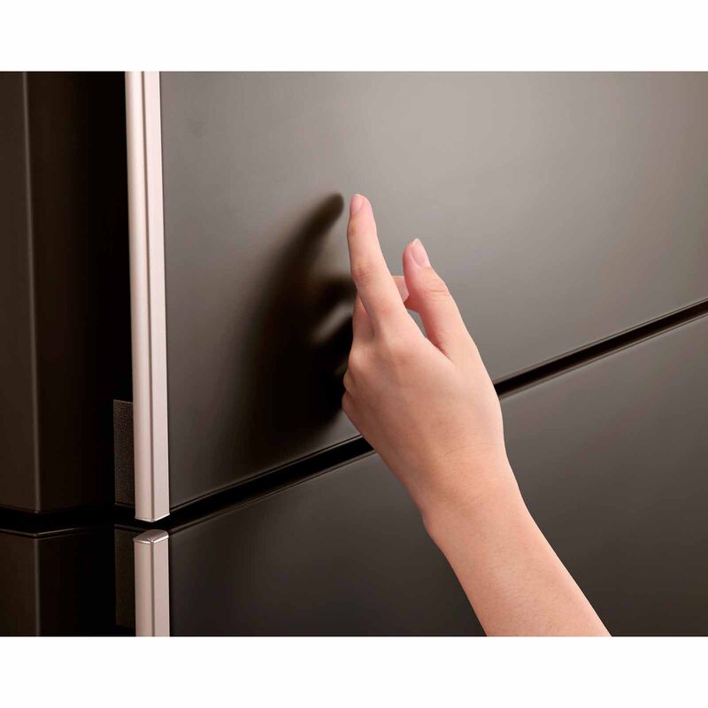 SHARP 2 Door Top Mount Fridge - Matte Brown (563l) SJ-PG55A-BR-image 3