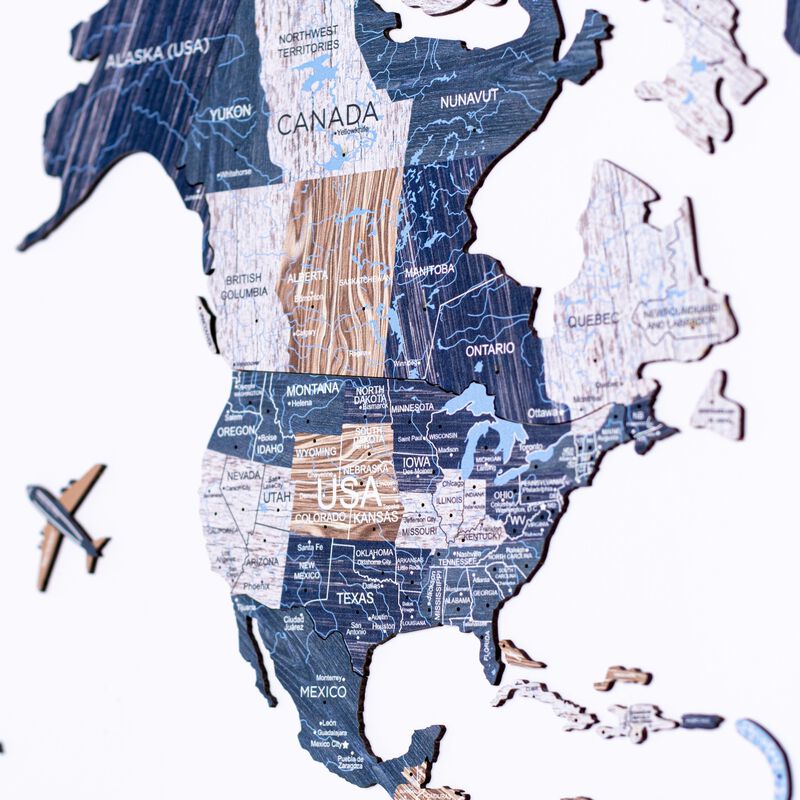 2d Wooden World Map Mystery Xl ENJOY THE WOOD-image 4