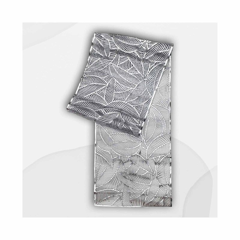 RAPEE Twine Tablerunner Silver (online) TWINETRSIL-image 2