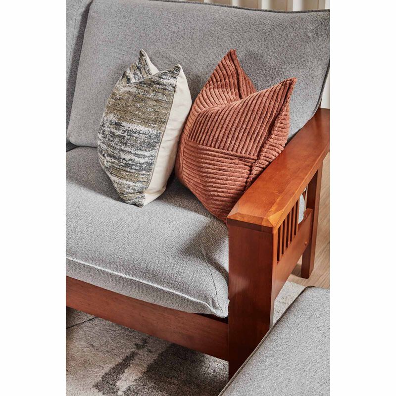 3 Seater Sofa (fab) Silver Fabric Sofa NEW KAMIYAH-image 10