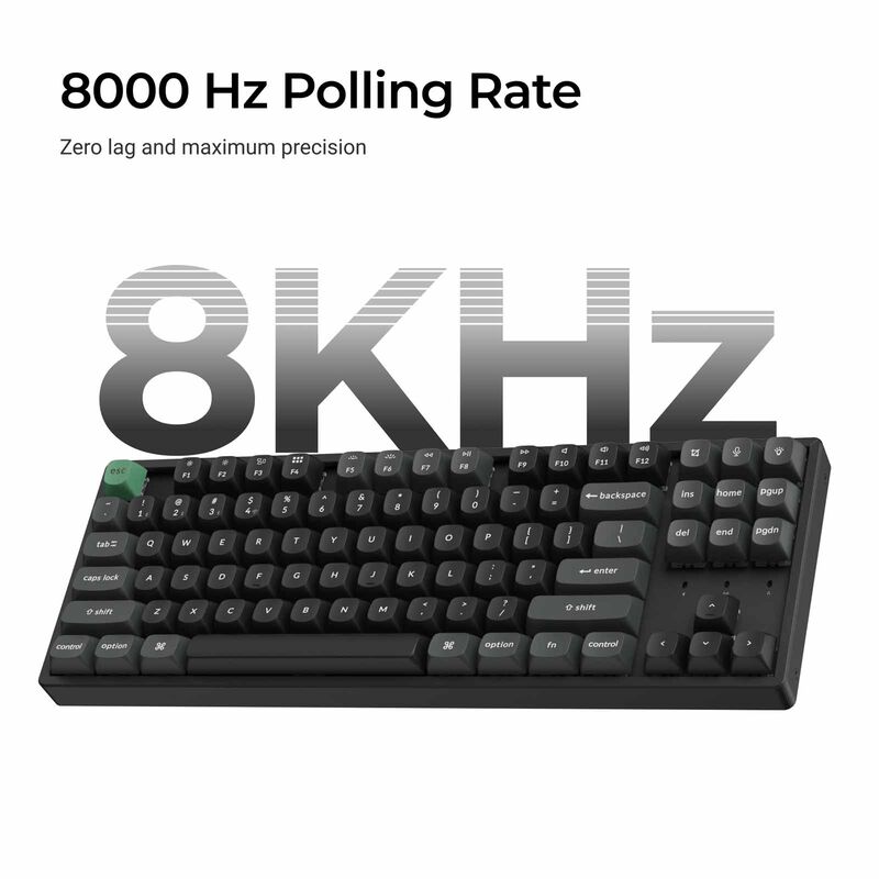 KEYCHRON K8 Ultra 8k 80% 87 Keys Black Rgb Hot-swap Apex Red Switch KYCN-K8U-J1-image 3