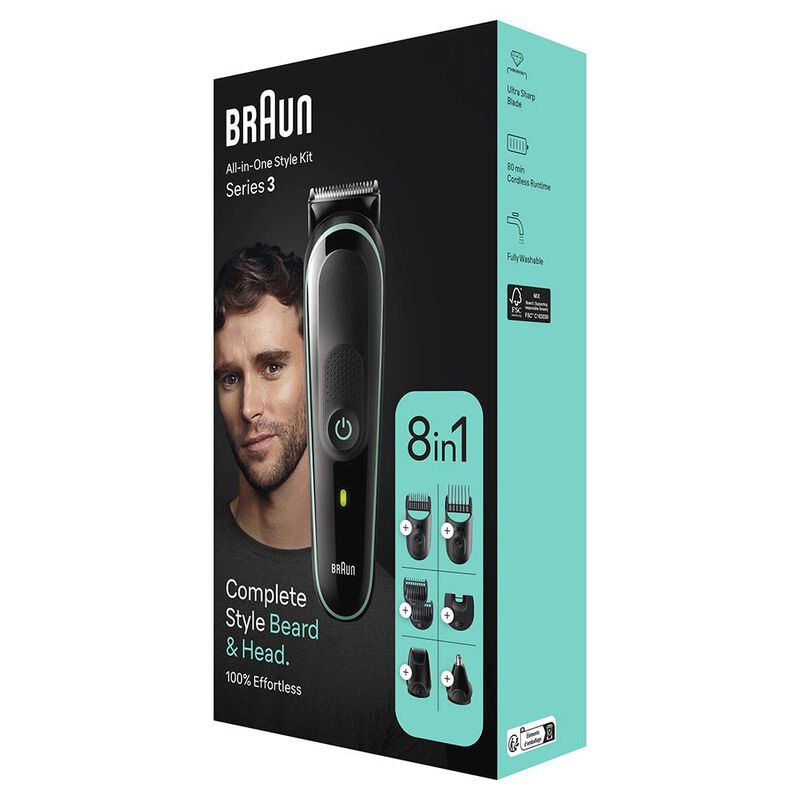 BRAUN Series 3 8 In 1 Style Kit Wet & Dry Trimmer MGK3441-image 7