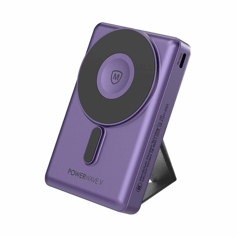 MICROPACK 3 In 1 Pd Fast Charging Magnetic Wireless Powerbank - Purple WPB-310-PL-image 1