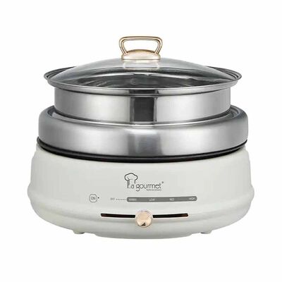 LA GOURMET 3 In 1 Healthy Multi-function Cooker - Cream LGELMC429885