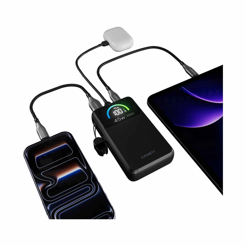 CYGNETT Chargepro 2 20k 45w (ccc+qr) Powerbank - Black CY6080PBCHE-image 5