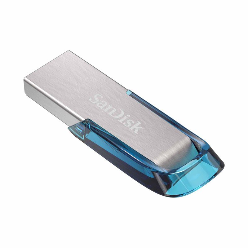 SANDISK Ultra Flair Usb 3.0, 64gb Flash Drive, Tropical Blue, Metal Casing SDCZ73-064G-G46B-image 3