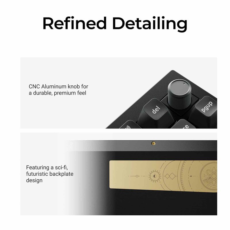 KEYCHRON Q1 Ultra 8k 75% 82 Key Black Knob Rgb Hot-swap Silk Pom Banana Switch KYCN-Q1U-M4-image 6