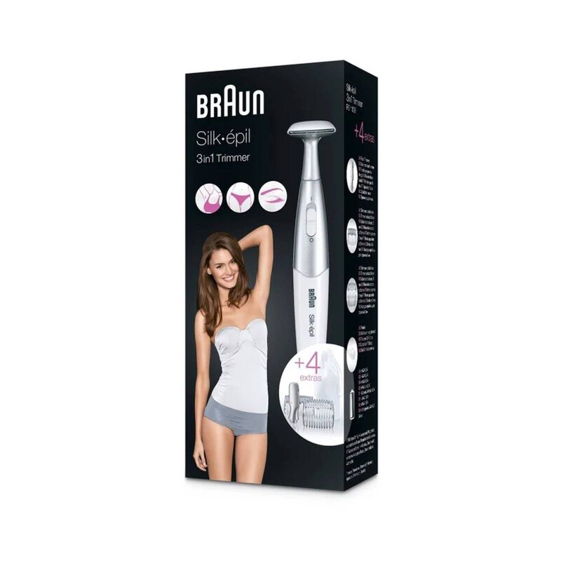 BRAUN 3 In 1 Bikini And Eyebrow Trimmer - White FG 1100-image 4