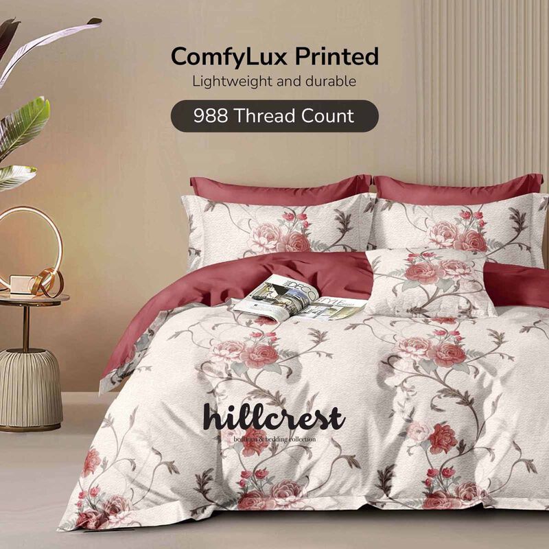 HILLCREST Hillcrest I Comfylux Printed 988tc I Peony Single Fitted Sheet ( Oe ) 7467 - A I S I FS I PEONY-image 1
