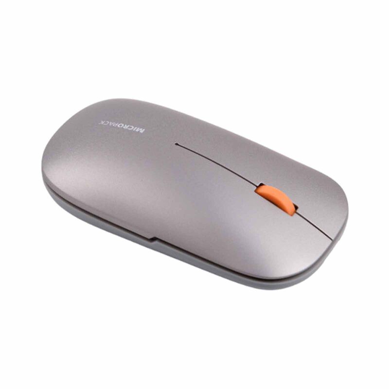 MICROPACK Lifestyle 2.4g + Bluetooth Rechargeable Wireless Mouse - Grey ML-203W-GY-image 1