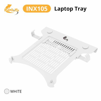 INXUS Laptop Tray Hold 10.1-17in Laptop, Attach To Monitor Arm INX105 WHITE
