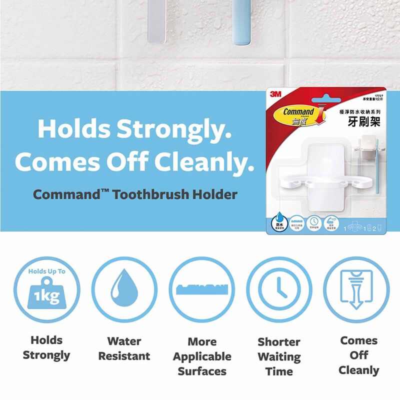 3M COMMAND Command Toothbrush Holder 17727 17727-image 4